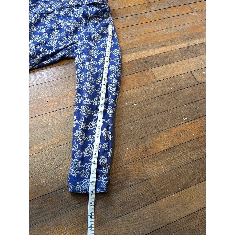 Blue Stapleford Workwear Paisley Cotton Flannel Button-Down - (Size L) - Picture 7 of 10
